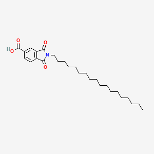 molecular formula C27H41NO4 B14331778 2-Octadecyl-1,3-dioxo-2,3-dihydro-1H-isoindole-5-carboxylic acid CAS No. 102938-87-4