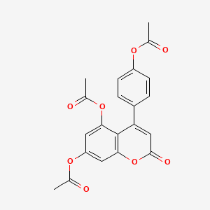 4-[4-(Acetyloxy)phenyl]-2-oxo-2H-1-benzopyran-5,7-diyl diacetate