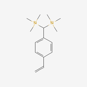 molecular formula C15H26Si2 B14331791 [(4-Ethenylphenyl)methylene]bis(trimethylsilane) CAS No. 104109-22-0