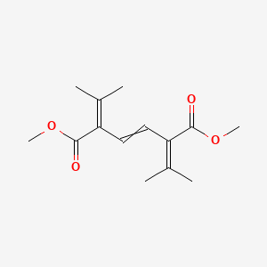 molecular formula C14H20O4 B14331810 Dimethyl 2,5-di(propan-2-ylidene)hex-3-enedioate CAS No. 110362-79-3