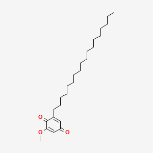 molecular formula C25H42O3 B14331826 2,5-Cyclohexadiene-1,4-dione, 2-methoxy-6-octadecyl- CAS No. 101339-27-9