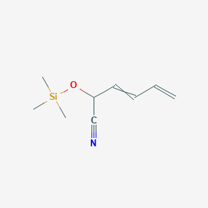 2-[(Trimethylsilyl)oxy]hexa-3,5-dienenitrile