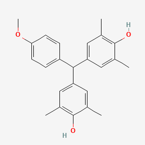 molecular formula C24H26O3 B14331876 4,4'-[(4-Methoxyphenyl)methylene]bis(2,6-dimethylphenol) CAS No. 103350-08-9