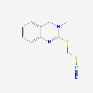 [(3-Methyl-3,4-dihydroquinazolin-2-yl)sulfanyl]methyl thiocyanate