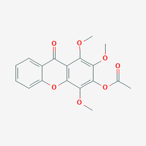 molecular formula C18H16O7 B14331904 1,2,4-Trimethoxy-9-oxo-9H-xanthen-3-YL acetate CAS No. 110187-39-8