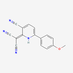 Propanedinitrile, [3-cyano-6-(4-methoxyphenyl)-2(1H)-pyridinylidene]-