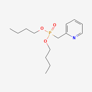 molecular formula C14H24NO3P B14331960 Phosphonic acid, 2-pyridylmethyl-, dibutyl ester CAS No. 101098-44-6