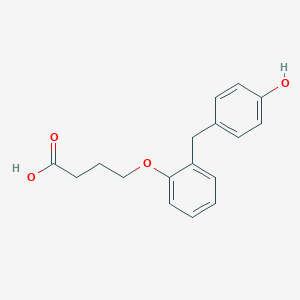 molecular formula C17H18O4 B14332036 4-{2-[(4-Hydroxyphenyl)methyl]phenoxy}butanoic acid CAS No. 101948-33-8