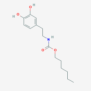 Carbamic acid, [2-(3,4-dihydroxyphenyl)ethyl]-, hexyl ester