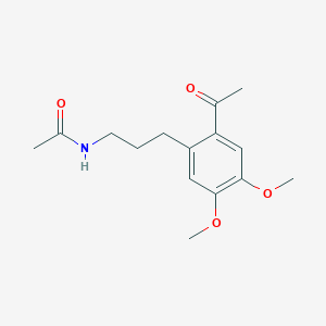 molecular formula C15H21NO4 B14332061 N-[3-(2-Acetyl-4,5-dimethoxyphenyl)propyl]acetamide CAS No. 108844-28-6