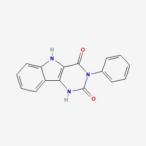 molecular formula C16H11N3O2 B14332066 3-Phenyl-1H-pyrimido[5,4-b]indole-2,4(3H,5H)-dione CAS No. 104053-81-8