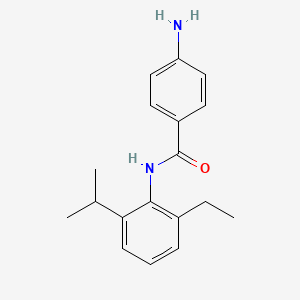 molecular formula C18H22N2O B14332068 Benzanilide, 4-amino-2'-ethyl-6'-isopropyl- CAS No. 97042-54-1