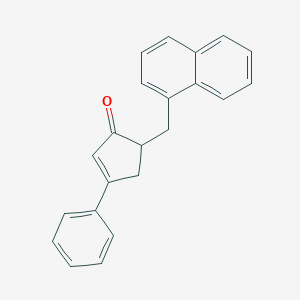 molecular formula C22H18O B14332073 5-[(Naphthalen-1-yl)methyl]-3-phenylcyclopent-2-en-1-one CAS No. 105850-98-4