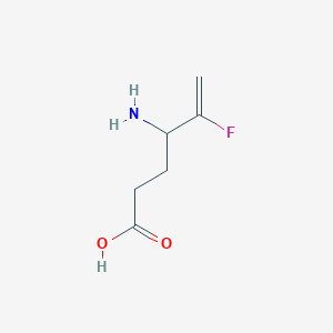 molecular formula C6H10FNO2 B14332113 5-Hexenoic acid, 4-amino-5-fluoro- CAS No. 105457-53-2