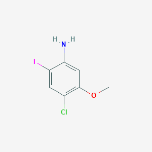 molecular formula C7H7ClINO B1433214 4-Chloro-2-iodo-5-methoxyaniline CAS No. 1236162-19-8