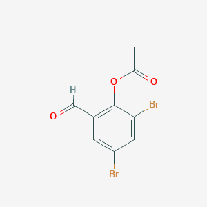 2,4-Dibromo-6-formylphenyl acetate