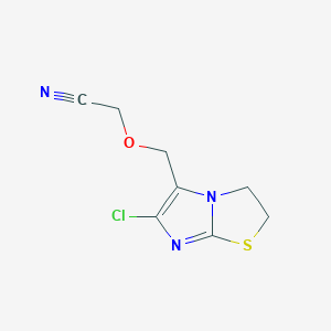 [(6-Chloro-2,3-dihydroimidazo[2,1-b][1,3]thiazol-5-yl)methoxy]acetonitrile