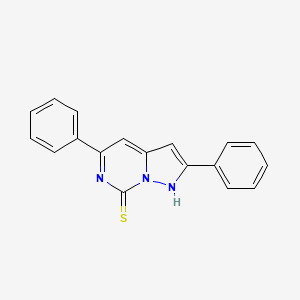 molecular formula C18H13N3S B14332215 2,5-diphenyl-1H-pyrazolo[1,5-c]pyrimidine-7-thione CAS No. 106915-96-2