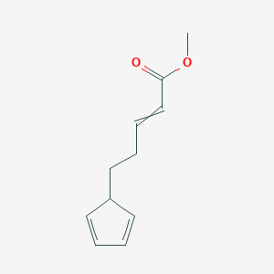 molecular formula C11H14O2 B14332231 Methyl 5-(cyclopenta-2,4-dien-1-yl)pent-2-enoate CAS No. 104230-33-3