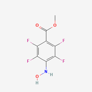 molecular formula C8H5F4NO3 B14332246 Methyl 2,3,5,6-tetrafluoro-4-(hydroxyamino)benzoate CAS No. 105608-96-6