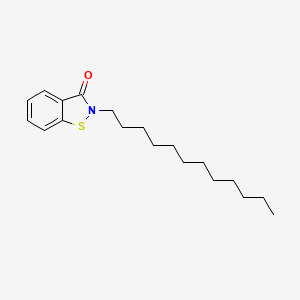 molecular formula C19H29NOS B14332254 2-Dodecyl-1,2-benzothiazol-3(2H)-one CAS No. 102658-03-7