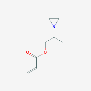 molecular formula C9H15NO2 B14332276 2-(Aziridin-1-yl)butyl prop-2-enoate CAS No. 98311-84-3