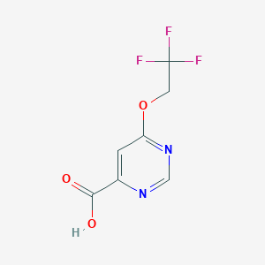 molecular formula C7H5F3N2O3 B1433234 6-(2,2,2-三氟乙氧基)嘧啶-4-甲酸 CAS No. 1439896-74-8