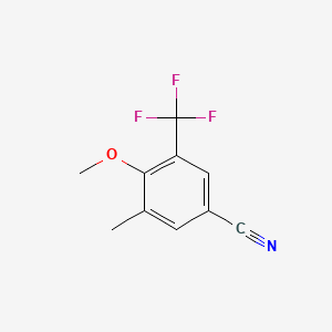 molecular formula C10H8F3NO B1433237 4-Methoxy-3-methyl-5-(trifluoromethyl)benzonitrile CAS No. 1431329-59-7