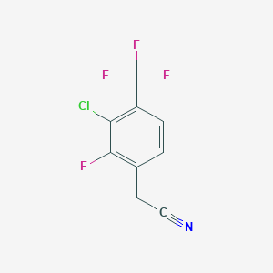 molecular formula C9H4ClF4N B1433238 3-氯-2-氟-4-(三氟甲基)苯乙腈 CAS No. 1431329-60-0