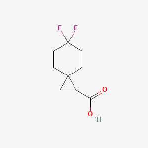 molecular formula C9H12F2O2 B1433241 6,6-Difluorospiro[2.5]octane-1-carboxylic acid CAS No. 1447943-53-4