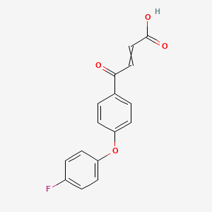 molecular formula C16H11FO4 B14332411 4-[4-(4-Fluorophenoxy)phenyl]-4-oxobut-2-enoic acid CAS No. 105768-97-6