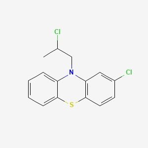 molecular formula C15H13Cl2NS B14332444 2-Chloro-10-(2-chloropropyl)phenothiazine CAS No. 101976-28-7