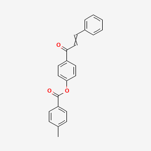 molecular formula C23H18O3 B14332449 Benzoic acid, 4-methyl-, 4-(1-oxo-3-phenyl-2-propenyl)phenyl ester CAS No. 111819-11-5