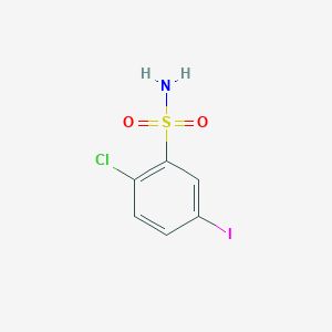 molecular formula C6H5ClINO2S B1433247 2-Chloro-5-iodobenzene-1-sulfonamide CAS No. 1261482-36-3