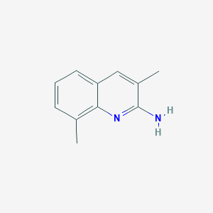 B143325 2-Amino-3,8-dimethylquinoline CAS No. 137110-41-9