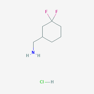 molecular formula C7H14ClF2N B1433251 (3,3-二氟环己基)甲胺盐酸盐 CAS No. 1379025-24-7