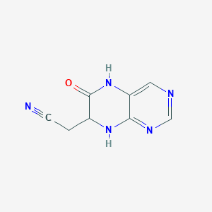 (6-Oxo-5,6,7,8-tetrahydropteridin-7-YL)acetonitrile