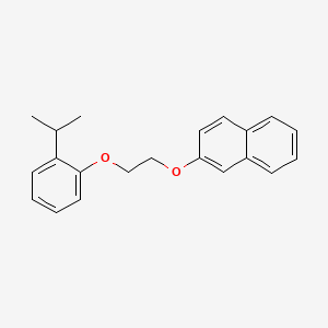 molecular formula C21H22O2 B14332527 2-{2-[2-(Propan-2-yl)phenoxy]ethoxy}naphthalene CAS No. 97762-37-3