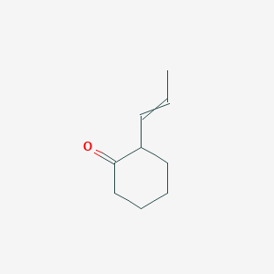 molecular formula C9H14O B14332586 2-(Prop-1-en-1-yl)cyclohexan-1-one CAS No. 105104-54-9