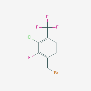 molecular formula C8H4BrClF4 B1433259 3-氯-2-氟-4-(三氟甲基)苄基溴 CAS No. 1431329-66-6