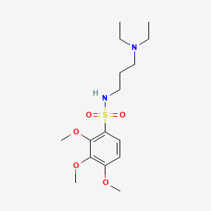 molecular formula C16H28N2O5S B14332616 Benzenesulfonamide, N-(3-(diethylamino)propyl)-2,3,4-trimethoxy- CAS No. 103595-51-3