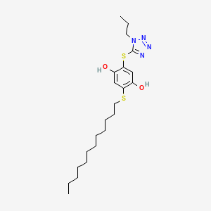 2-(Dodecylsulfanyl)-5-[(1-propyl-2,3-dihydro-1H-tetrazol-5-yl)sulfanyl]cyclohexa-2,5-diene-1,4-dione