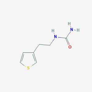 molecular formula C7H10N2OS B14332639 N-[2-(Thiophen-3-yl)ethyl]urea CAS No. 106860-31-5