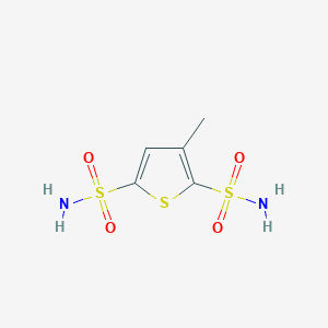 molecular formula C5H8N2O4S3 B14332646 3-Methyl-2,5-thiophenedisulfonamide CAS No. 104096-20-0