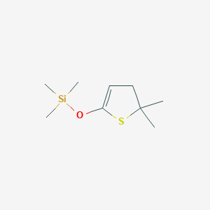 molecular formula C9H18OSSi B14332681 [(5,5-Dimethyl-4,5-dihydrothiophen-2-yl)oxy](trimethyl)silane CAS No. 105566-50-5