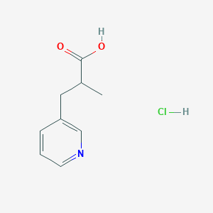 molecular formula C9H12ClNO2 B1433271 2-Methyl-3-pyridin-3-yl-propionic acid hydrochloride CAS No. 1956309-53-7