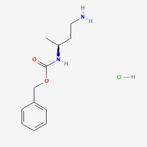 molecular formula C12H19ClN2O2 B1433272 benzyl (S)-(4-aminobutan-2-yl)carbamate hydrochloride CAS No. 1414960-61-4