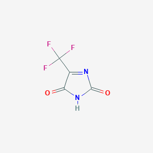 molecular formula C4HF3N2O2 B14332729 1H-Imidazole-2,5-dione, 4-(trifluoromethyl)- CAS No. 106133-88-4