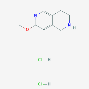 molecular formula C9H14Cl2N2O B1433274 7-Methoxy-1,2,3,4-tetrahydro-[2,6]naphthyridine dihydrochloride CAS No. 1427195-12-7