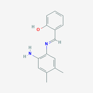 6-[(2-Amino-4,5-dimethylanilino)methylidene]cyclohexa-2,4-dien-1-one